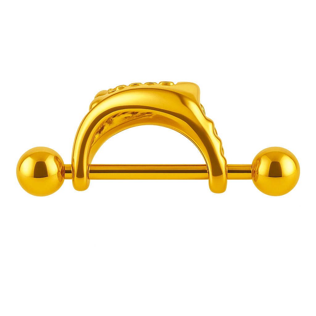 VAMPIRE’S KISS NIPPLE SHIELD SET – 14 GAUGE 5/8" GOLD