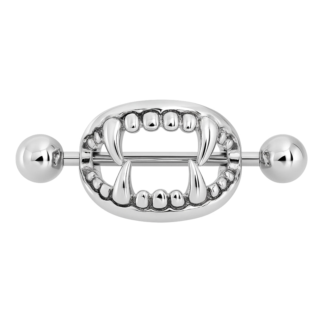VAMPIRE’S KISS NIPPLE SHIELD SET – 14 GAUGE 11/16" Silver