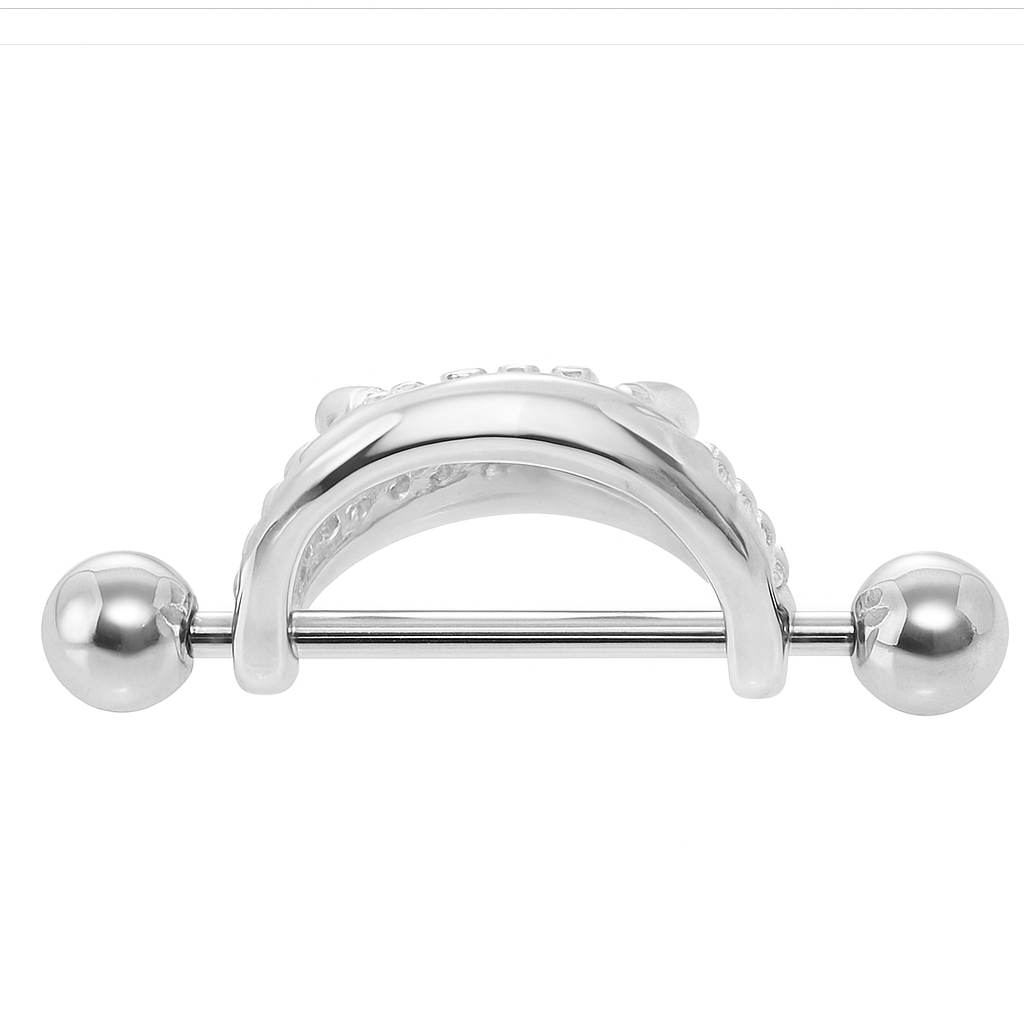 VAMPIRE’S KISS NIPPLE SHIELD SET – 14 GAUGE 11/16" Silver