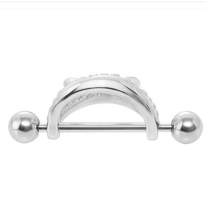 VAMPIRE’S KISS NIPPLE SHIELD SET – 14 GAUGE 11/16" Silver