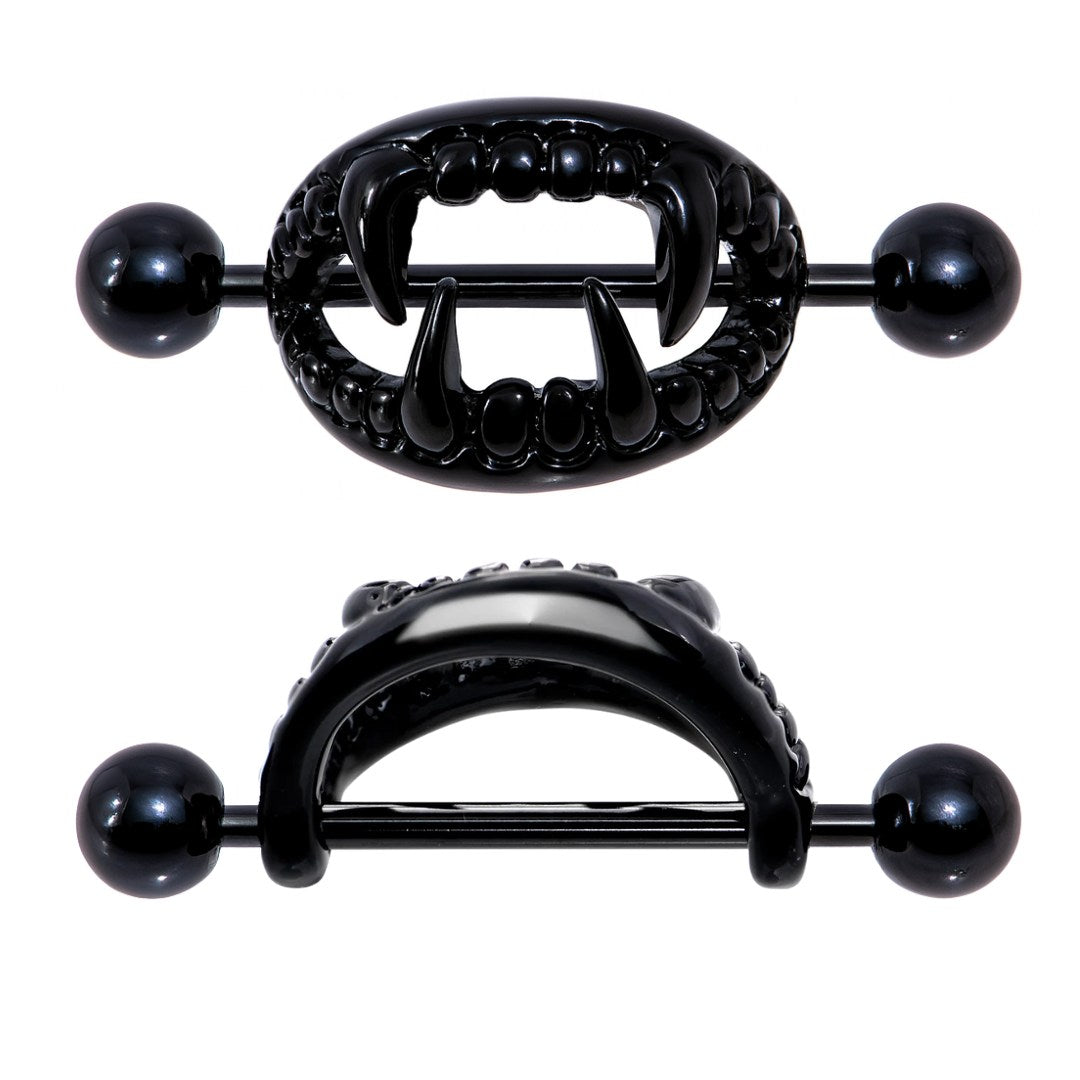 VAMPIRE’S KISS NIPPLE SHIELD SET – 14 GAUGE 5/8" BLACK